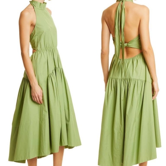 Vince Draped-Neck Halter Dress revolve small - Picture 3 of 4